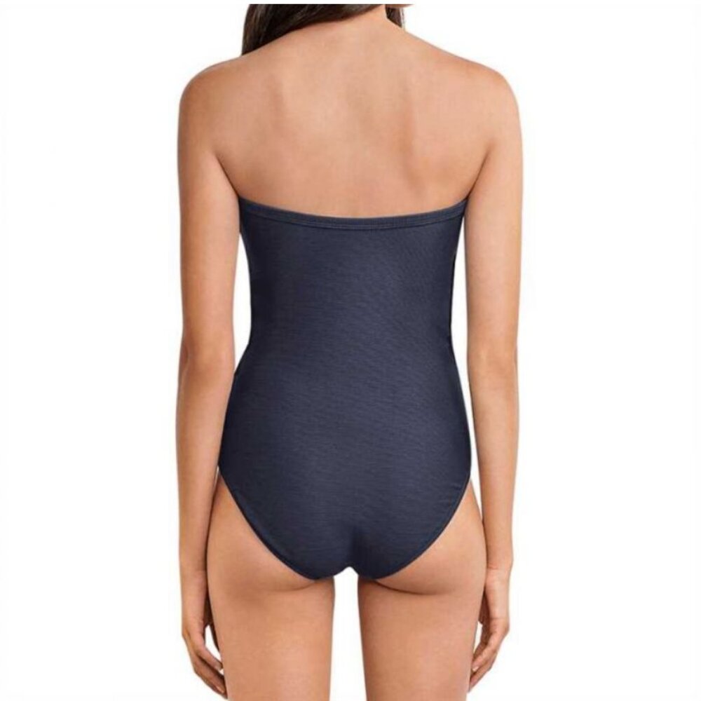 New! Australian Brand Milea Mini Rib One-Piece Swimsuit in Ink Size Medi… - Picture 2 of 11